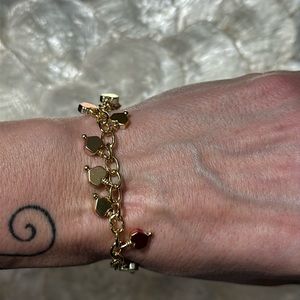 Hematite heart charm bracelet or anklet